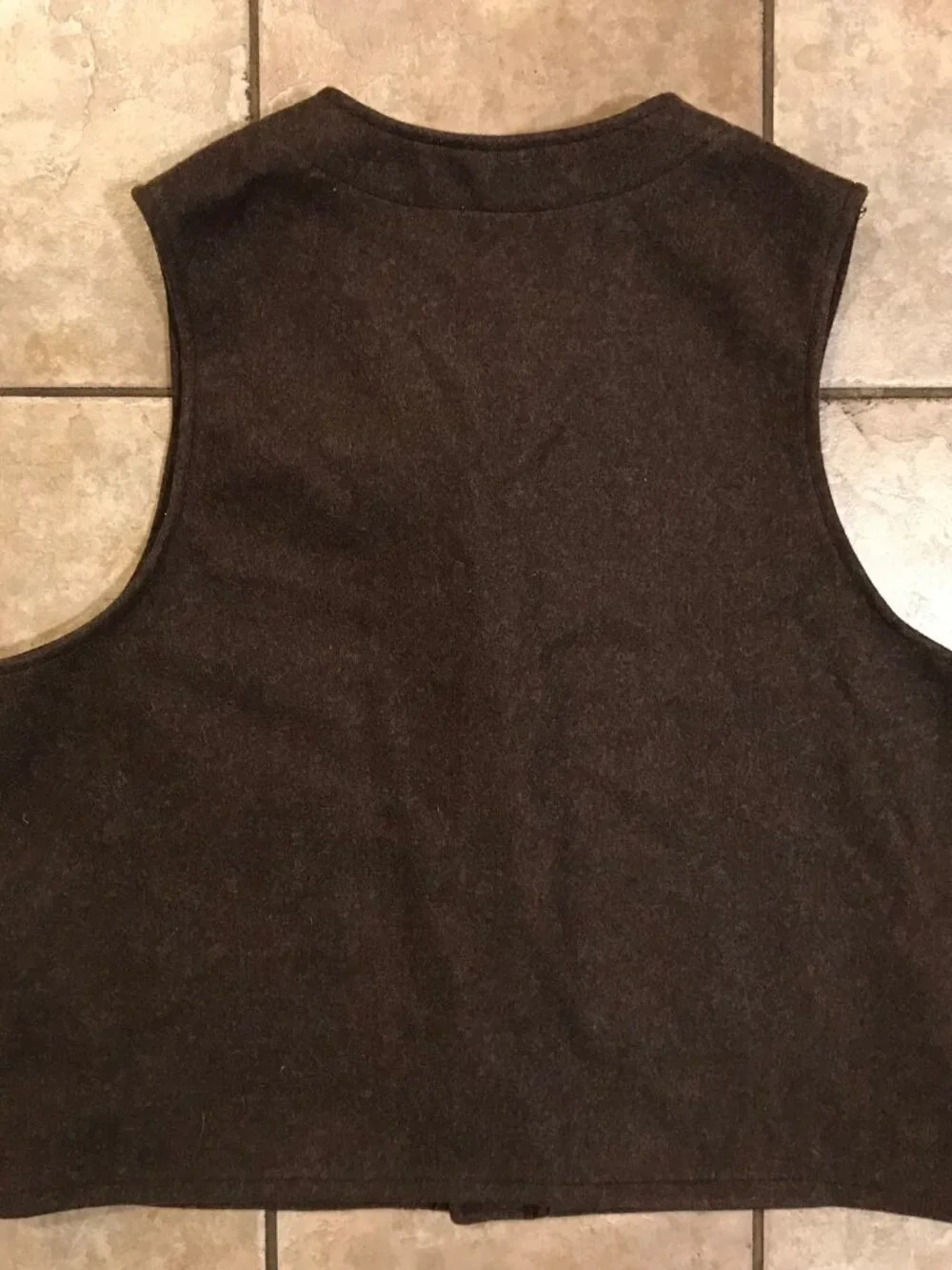 Men's Filson Mackinaw Virgin Wool Vest-Size 48 (XL/2XL) Brown